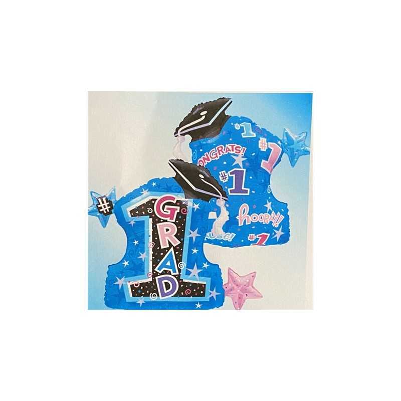 BALLON METALLIQUE FORME 1 CONGRATS