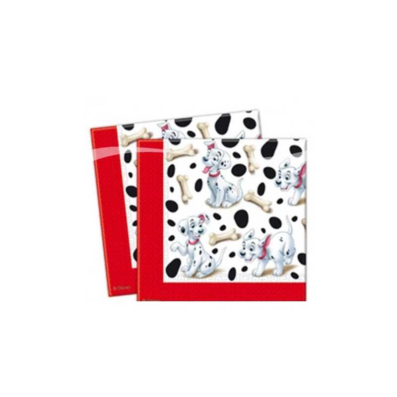 20 SERVIETTES 101 DALMATIENS 33 X 33 CM