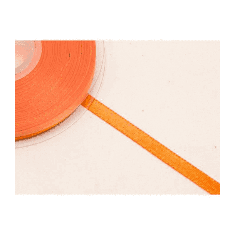 RUBAN EN SATIN 6 MM X 25 M ORANGE