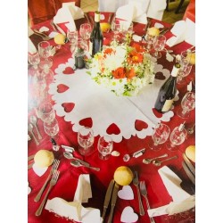 5 CENTRES DE TABLE PERFORE COEUR CHOCOLAT