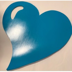 SET DE TABLE COEUR BLEU TURQUOISE PAR 4