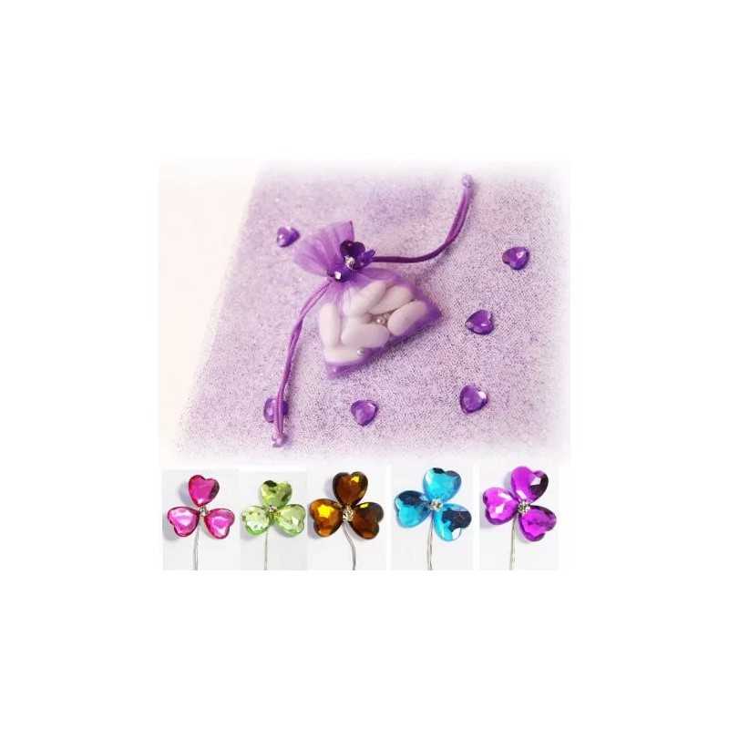 FLEUR COEUR CRISTAL VIOLET 