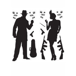 DECORATION MURALE GANGSTER