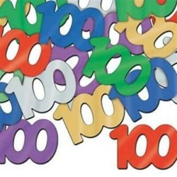CONFETTIS DE TABLE 100 ANS MULTI 14 GR