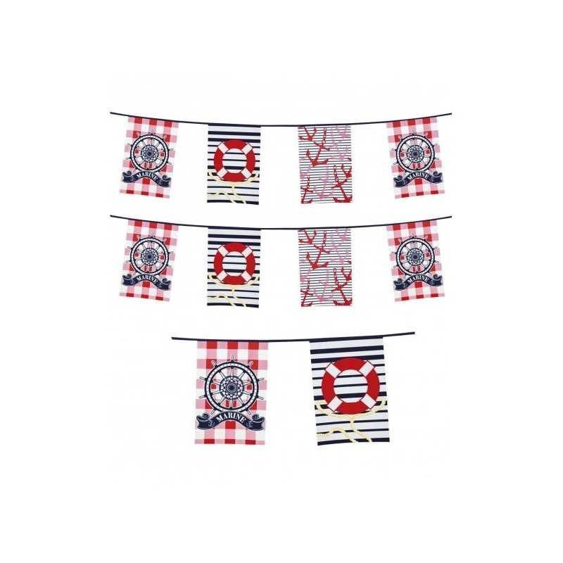 GUIRLANDE PAVILLON ENCRE MARINE 10 M