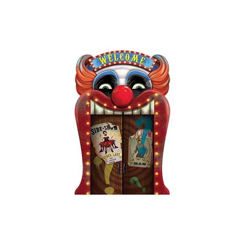 DECO D'ENTREE HALLOWEEN 3D CLOWN HORREUR