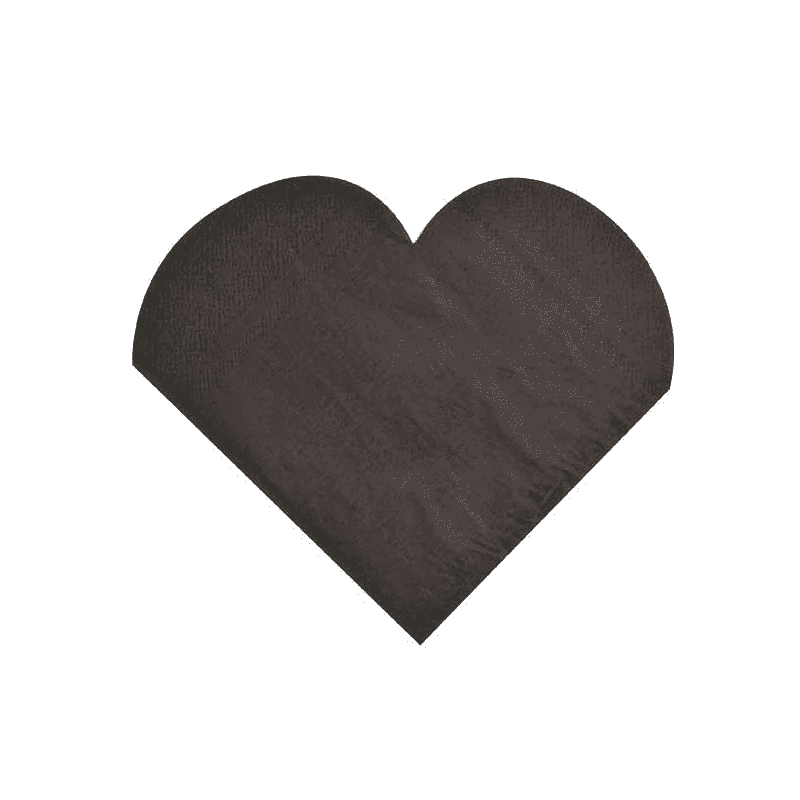 20 SERVIETTES COEUR NOIRES 31.7 X 31.7 CM