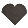 20 SERVIETTES COEUR NOIRES 31.7 X 31.7 CM
