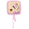 BALLON METALLIQUE CARREE 1 AN MINNIE 43 CM