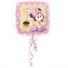 BALLON METALLIQUE CARREE 1 AN MINNIE 43 CM 