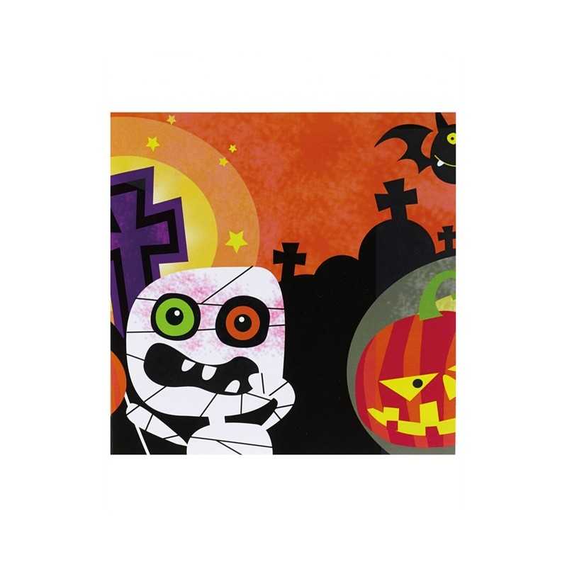20 SERVIETTES HALLOWEEN KIDS FRIENDLY MUMMY 
