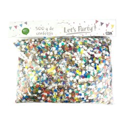 SACHET DE CONFETTIS MULTICOLORE 500G