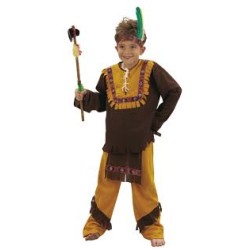 DEGUISEMENT INDIEN MARRON CHIOWA TAILLE 13 ANS