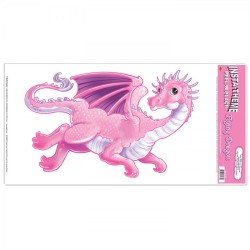 AUTOCOLLANT DRAGON ROSE