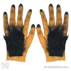 PAIRE DE MAXI MAINS DE MONSTRE POILUES COULEUR CHAIR