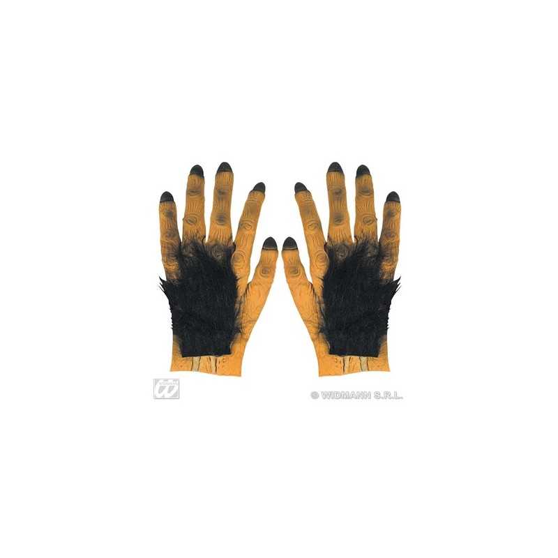 PAIRE DE MAXI MAINS DE MONSTRE POILUES COULEUR CHAIR