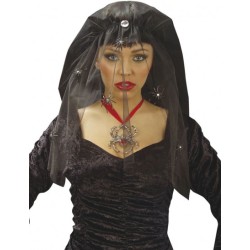 MANTILLE NOIRE AVEC ARAIGNEE