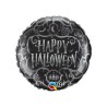 BALLONS METALLIQUE 46 CM NOIR HAPPY HALLOWEEN