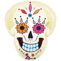 BALLON TETE DE MORT DAY OF THE DEAD 56 X 46CM