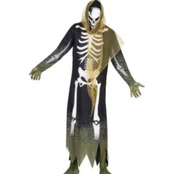 DEGUISEMENT TUNIQUE/CAGOULE SQUELETTE TAILLE XL