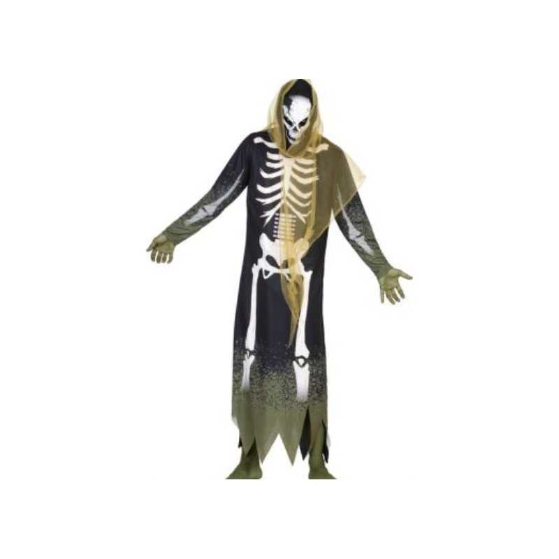 DEGUISEMENT TUNIQUE/CAGOULE SQUELETTE TAILLE XL