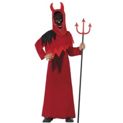 DEGUISEMENT DEMON TUNIQUE + CAGOULE TAILLE 10/12 ANS