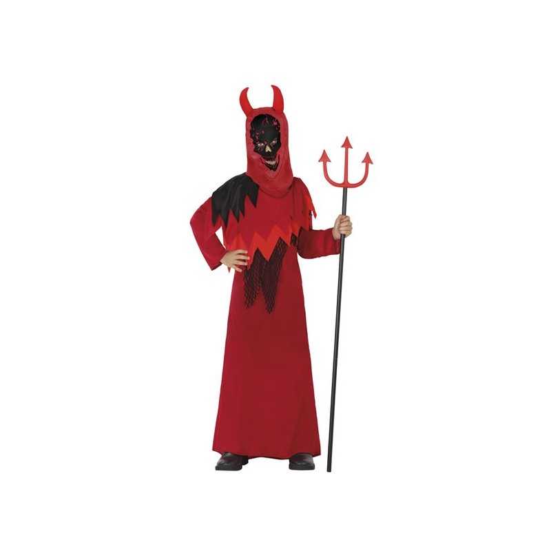 DEGUISEMENT DEMON TUNIQUE + CAGOULE TAILLE 10/12 ANS