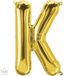 BALLON METALLIQUE LETTRE K OR 41 CM