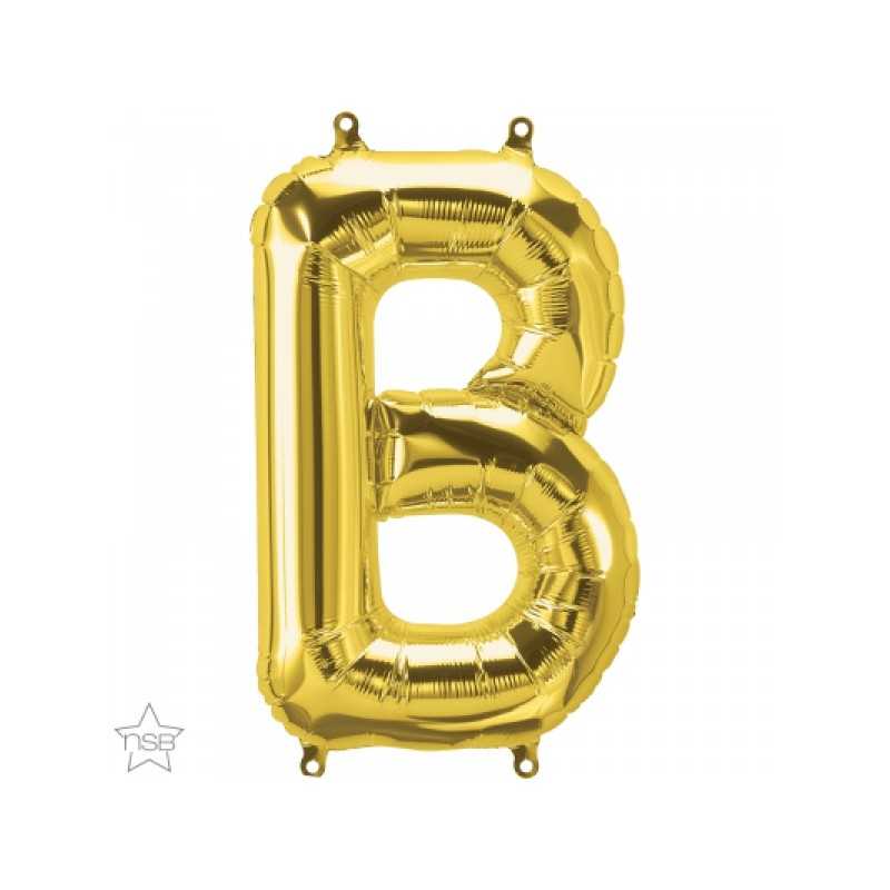 BALLON METALLIQUE LETTRE B OR 41 CM