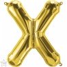 BALLON METALLIQUE LETTRE X OR 41 CM