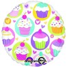 BALLON METALLIQUE MINI CUPCAKE ROND 43 CM