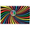 DRAPEAU DE LA PAIX RAINBOW SWIRL PEACE EN TISSU 90 X 150 CM
