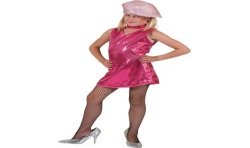 DEGUISEMENT FILLE ROBE A SEQUIN ROSE TAILLE 116