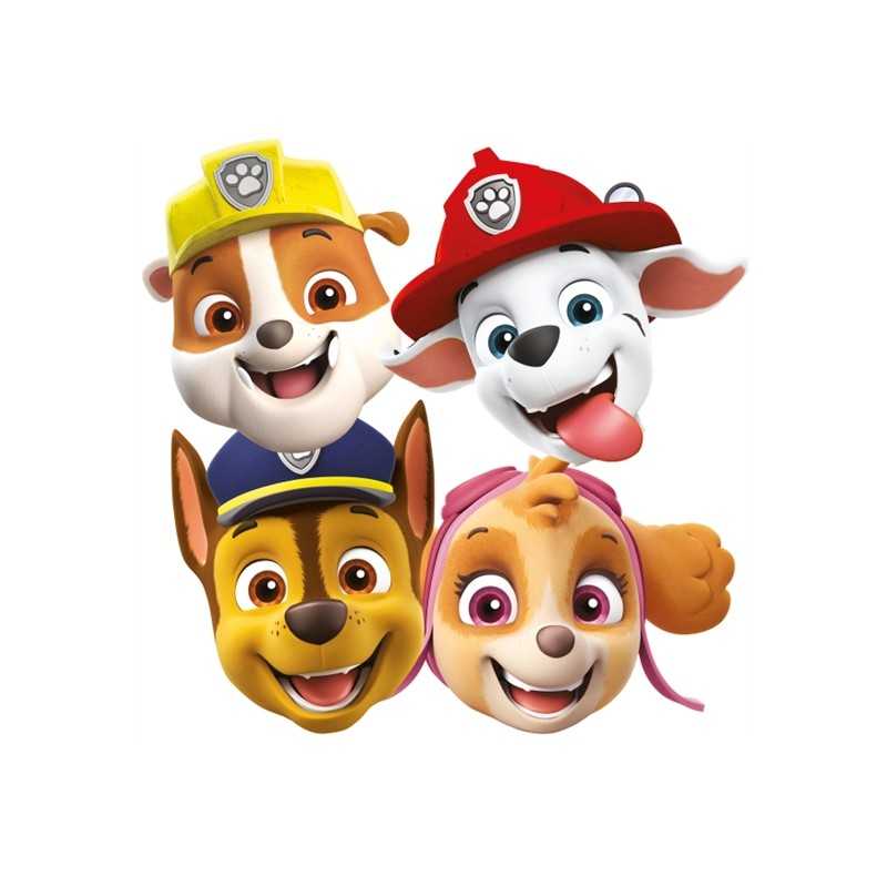 8 MASQUES CARTON PAT PATROUILLE