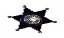 ETOILE DE SHERIFF 6 CM PLASTIQUE