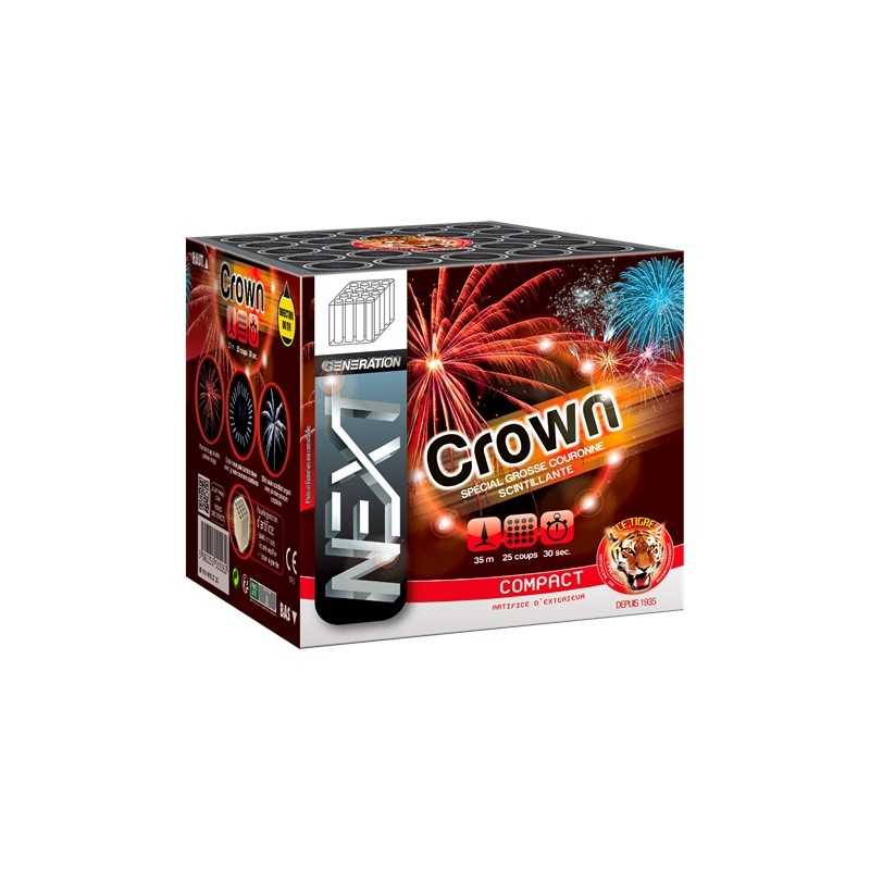 COMPACT FEU D'ARTIFICE CROWN 25 COUPS