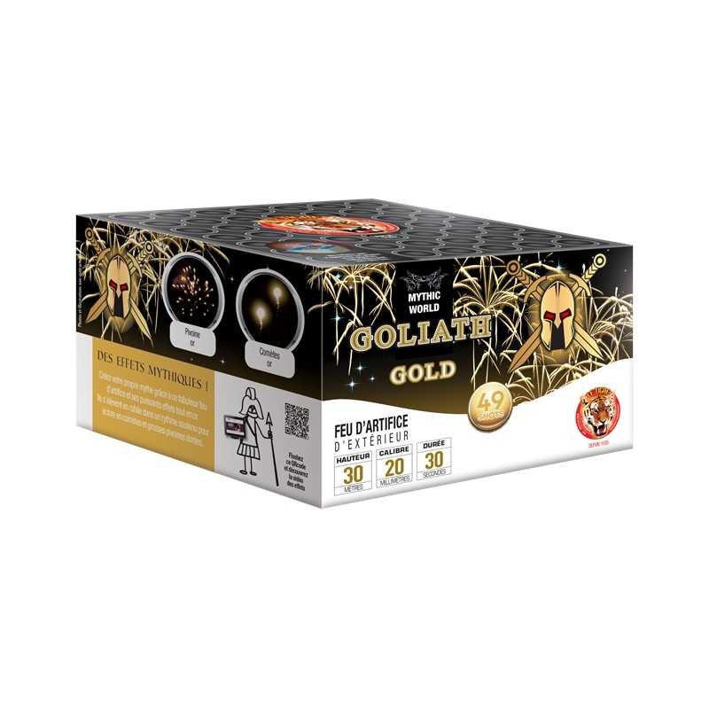 FEU D'ARTIFICE COMPACT GOLIATH GOLD 49 COUPS