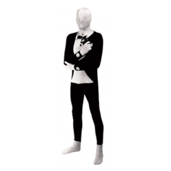 DEGUISEMENT COLLE A LA PEAU COSTUME NOIR TAILLE XL