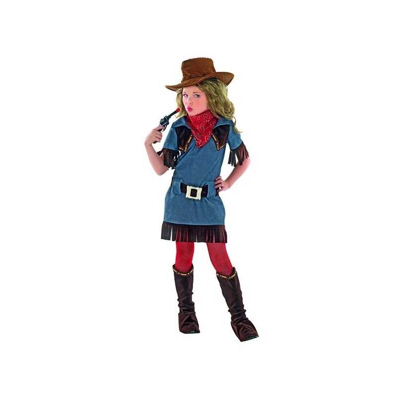 DEGUISEMENT COW GIRL ROBE JEAN TAILLE 128