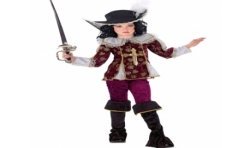 DEGUISEMENT MOUSQUETAIRE FILLE BORDEAU TAILLE 10 ANS