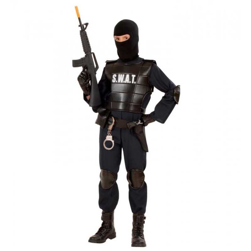DEGUISEMENT S.W.A.T NOIR TAILLE 10 ANS 140 CM