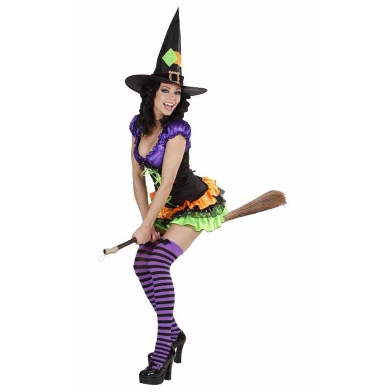 DEGUISEMENT SORCIERE FLUO TAILLE S