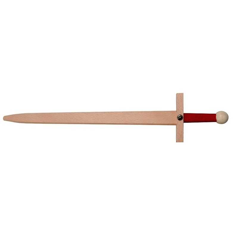 EPEE LANCELOT ROUGE DE CHEVALIER EN BOIS 42 CM 