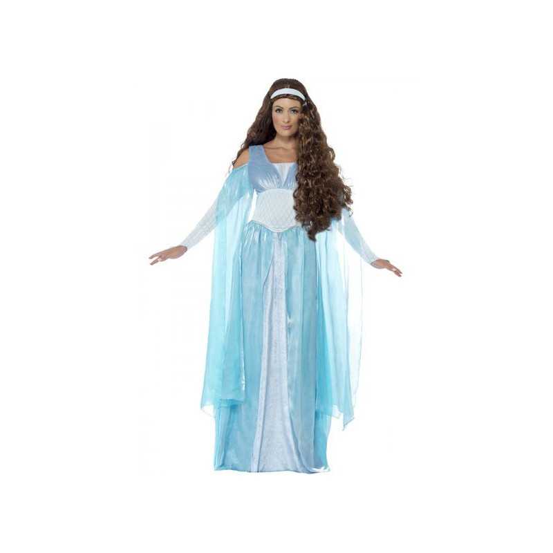 DEGUISEMENT REINE MEDIEVALE BLEUE TAILLE S