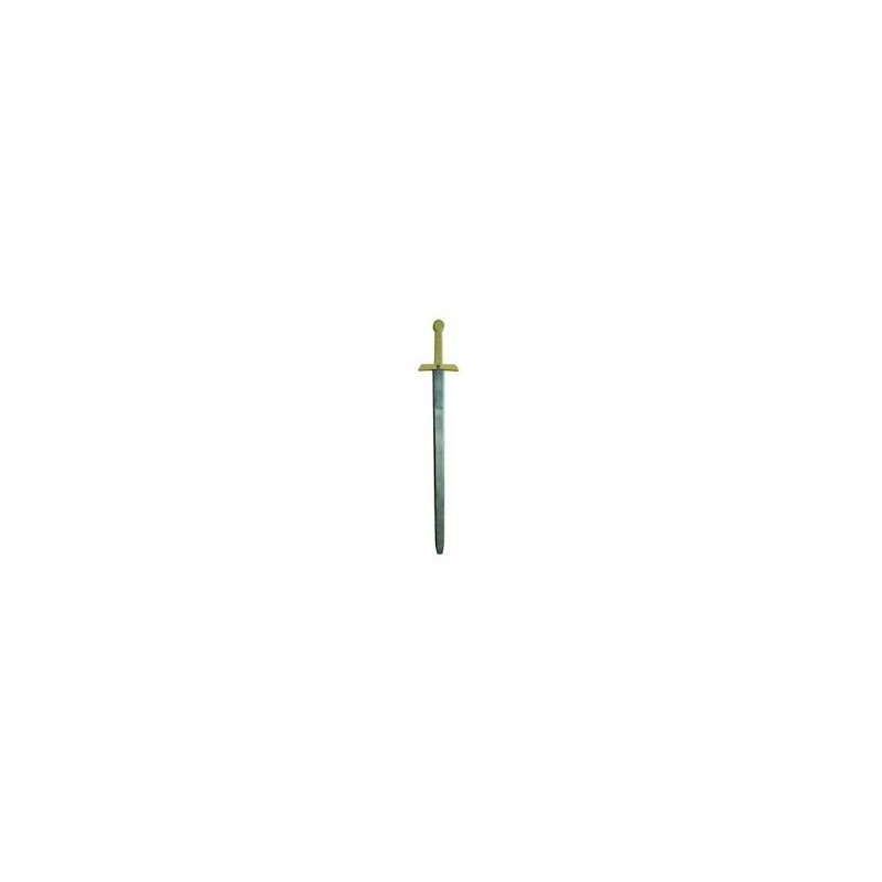 EPEE EN BOIS A DEUX MAINS COULEUR ARGENT 102CM