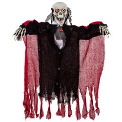DECORATION HALLOWEEN SQUELETTE VAMPIRE NOIR ET ROUGE