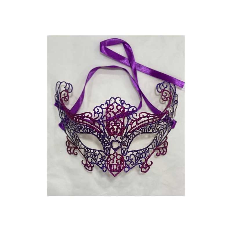 MASQUE PLASTIQUE EFFET DENTELLE VIOLET