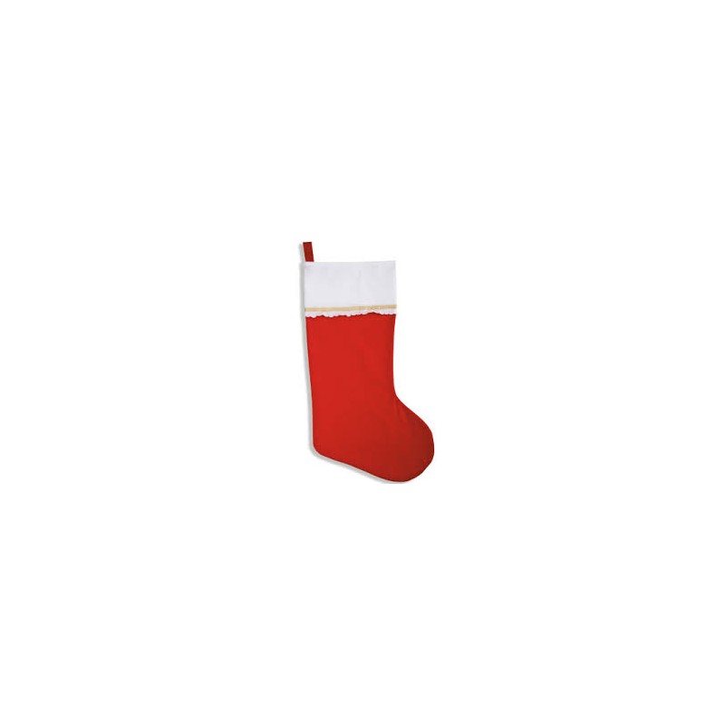 CHAUSSETTE CADEAU PERE NOEL ROUGE EN FEUTRINE