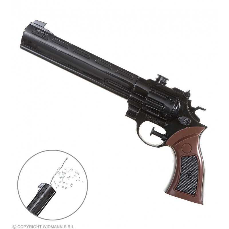 PISTOLET DE COW BOY LANCE EAU NOIR CROSSE MARRON 30 CM