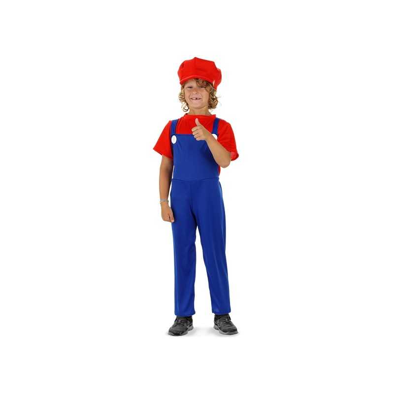 DEGUISEMENT PLOMBIER ROUGE GARCON TAILLE 9/11 ANS